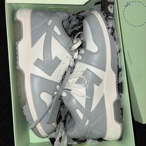 Off-White Gray and White Athletic Shoes